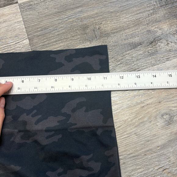 Spanx Look At Me Now Black Green Camo Womens S Stretch Seamless Yoga Leggings - Picture 5 of 10